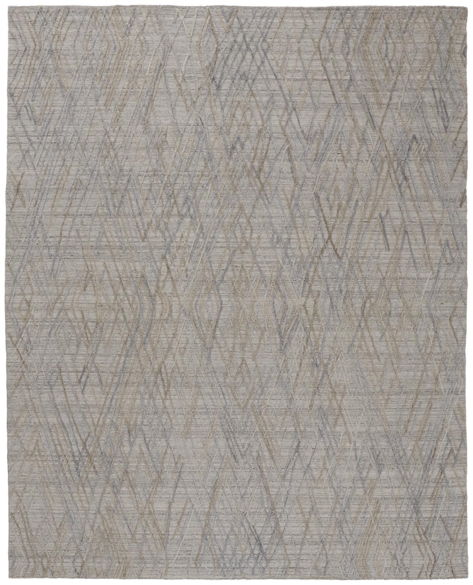 513547 9 x 12 ft. Gray & Blue Abstract Hand Woven Rectangle Area Rug