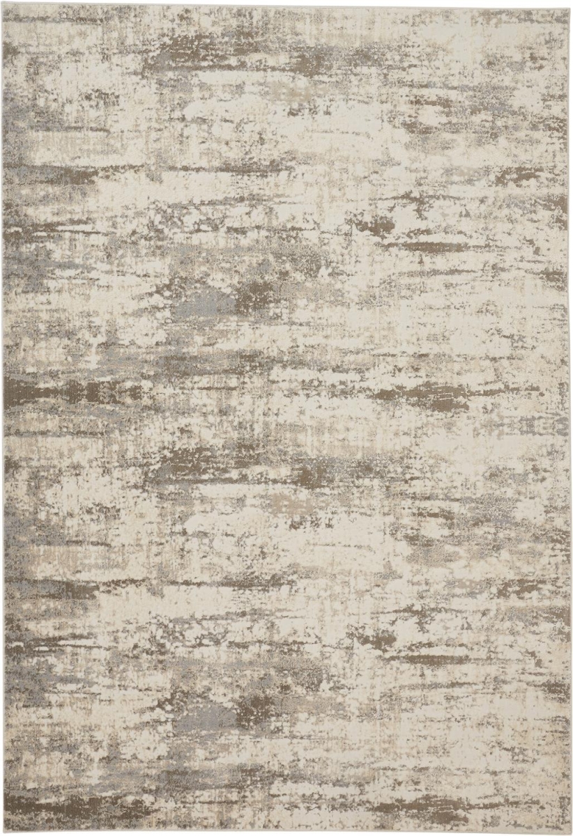5 x 8 ft. Ivory & Brown Abstract Rectangle Area Rug - 5 x 8 ft.
