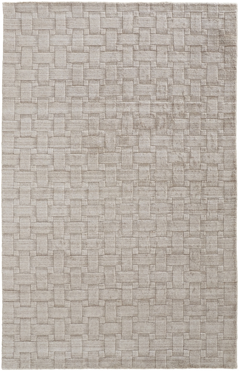514736 5 x 8 ft. Ivory Striped Hand Woven Rectangle Area Rug