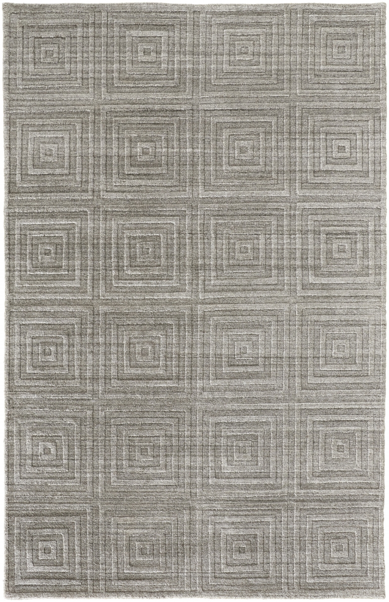 514749 4 x 6 ft. Gray & Silver Striped Hand Woven Rectangle Area Rug
