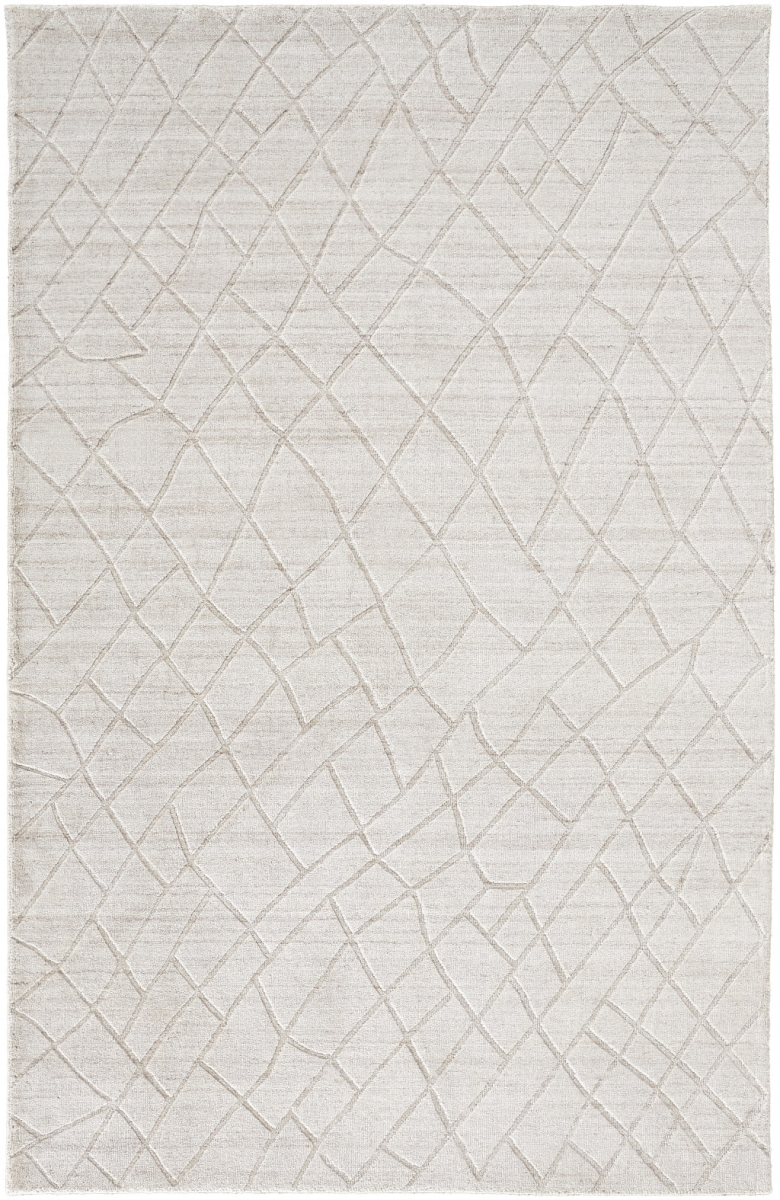 4 x 6 ft. Ivory & Gray Striped Hand Woven Rectangle Area Rug