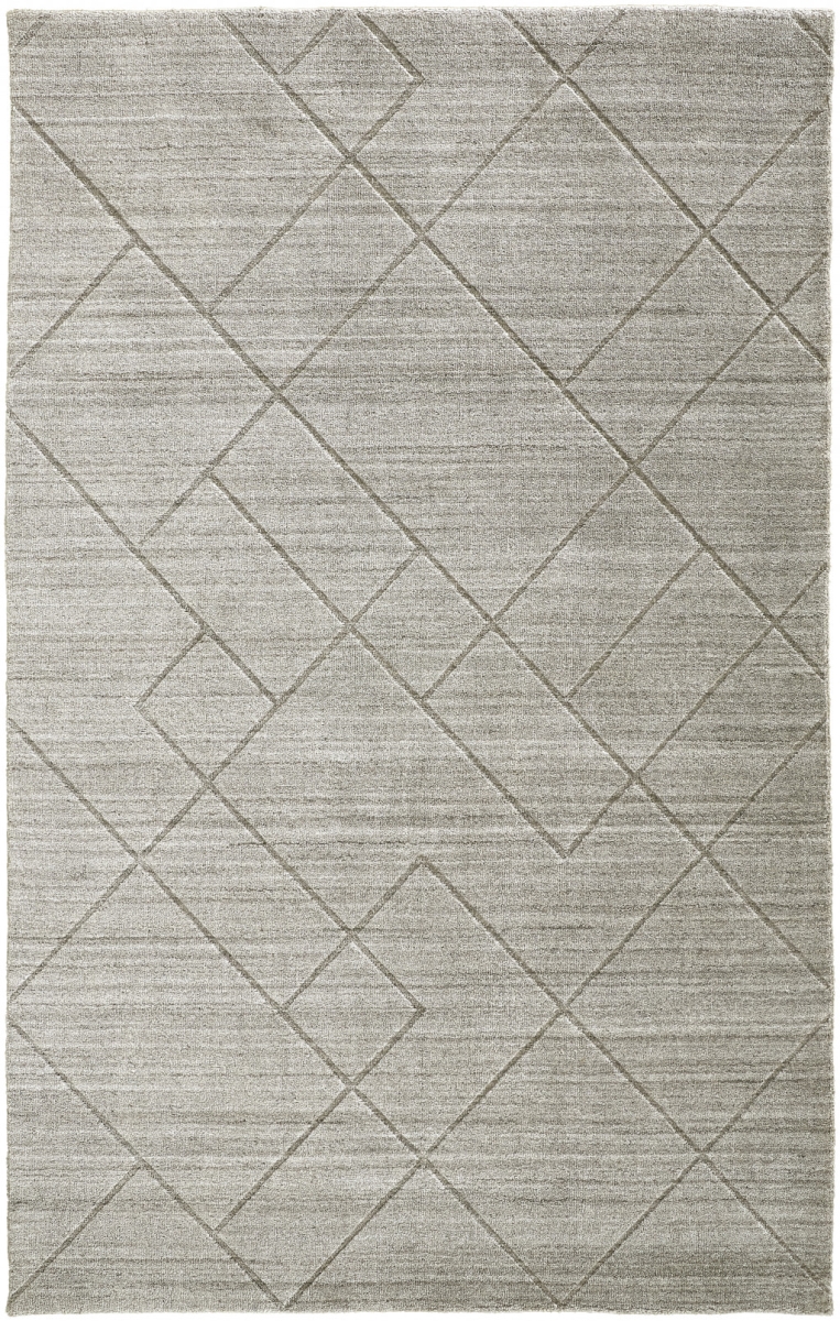 514784 4 x 6 ft. Ivory & Silver Striped Hand Woven Rectangle Area Rug