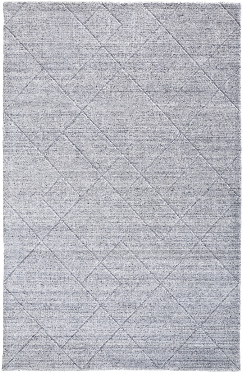 514791 4 x 6 ft. Gray & Silver Striped Hand Woven Rectangle Area Rug