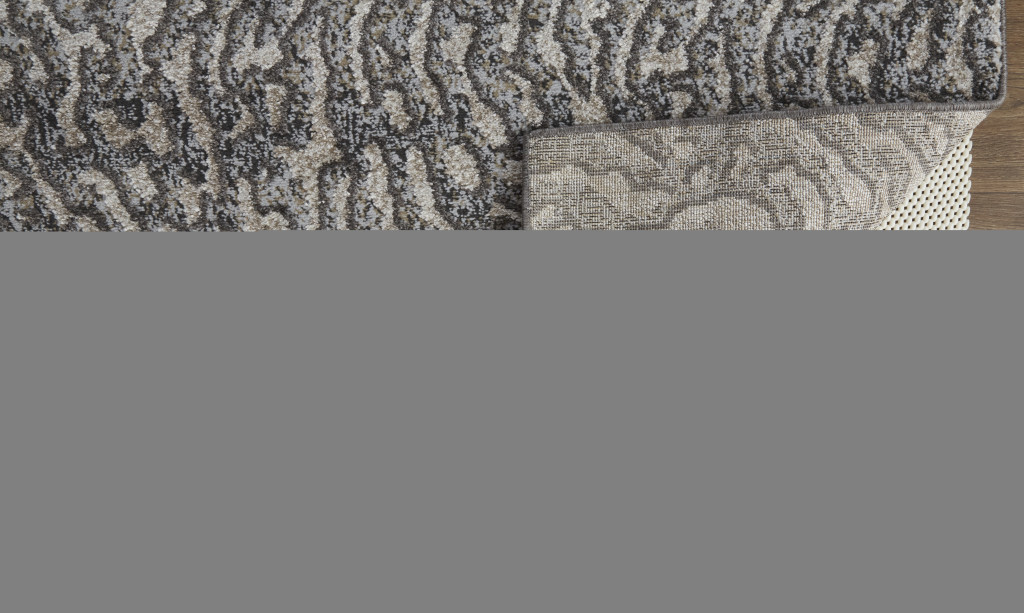 515641 2 x 3 ft. Gray Taupe & Ivory Abstract Power Loom Stain Resistant Rectangle Area Rug