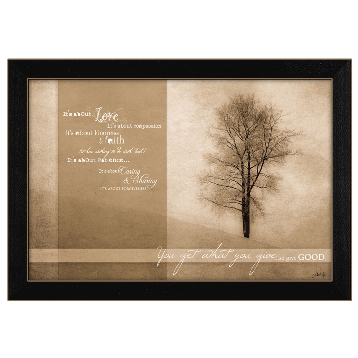 405200 14 x 20 x 1 in. Its About Love 2 Black Framed Print Wall Art -  HomeRoots