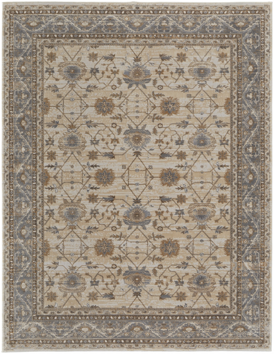 515298 4 x 6 ft. Tan Ivory & Gray Power Loom Rectangle Area Rug