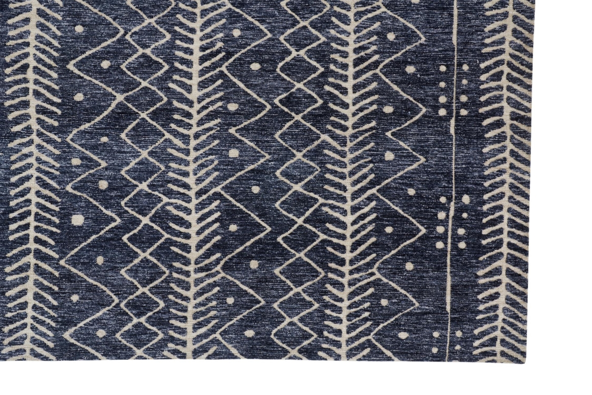 515309 8 x 10 ft. Blue & Ivory Striped Stain Resistant Rectangle Area Rug