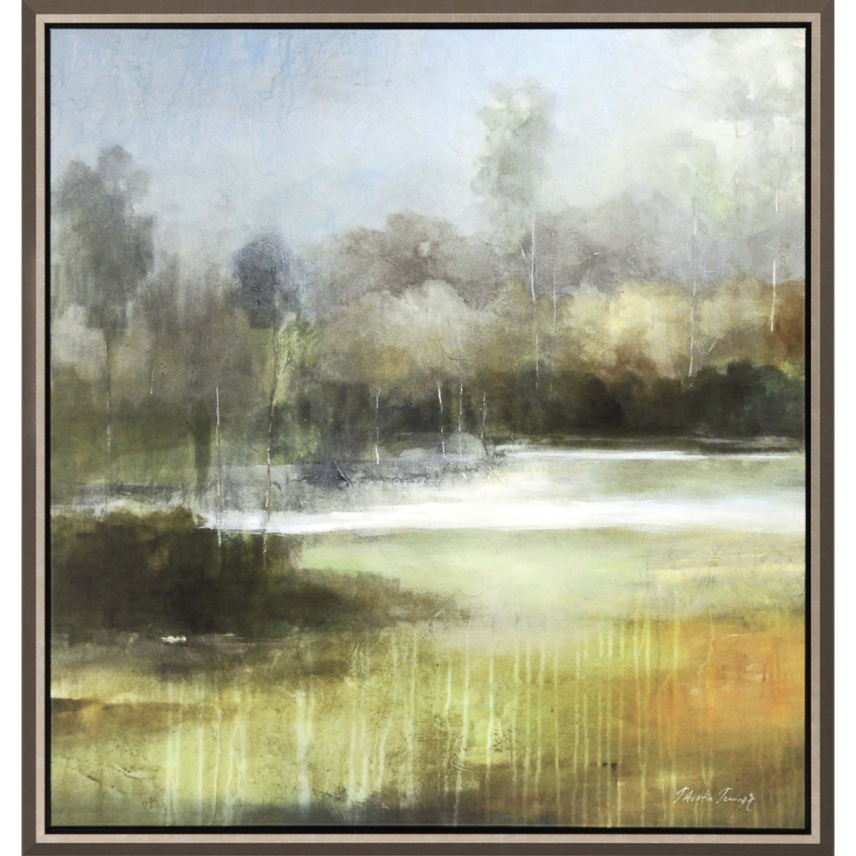 46 x 44 x 2 in. A Quiet Place Canvas Silver Floater Frame Print Wall Art