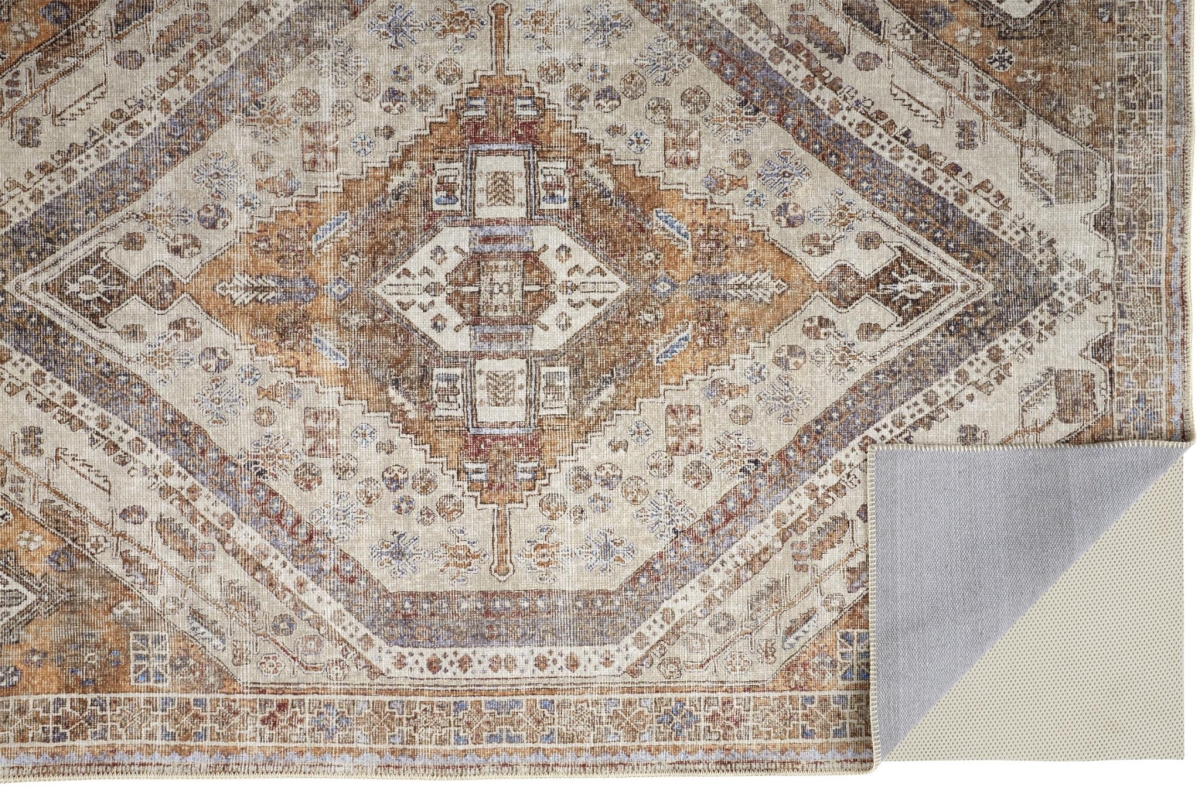 515085 8 x 10 ft. Ivory Orange & Brown Abstract Rectangle Area Rug