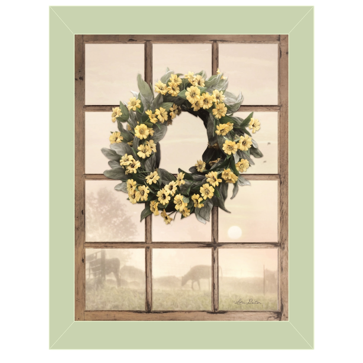 Picture of HomeRoots 505489 18 x 14 in. Country Gazing Framed Print Wall Art - Multicolor