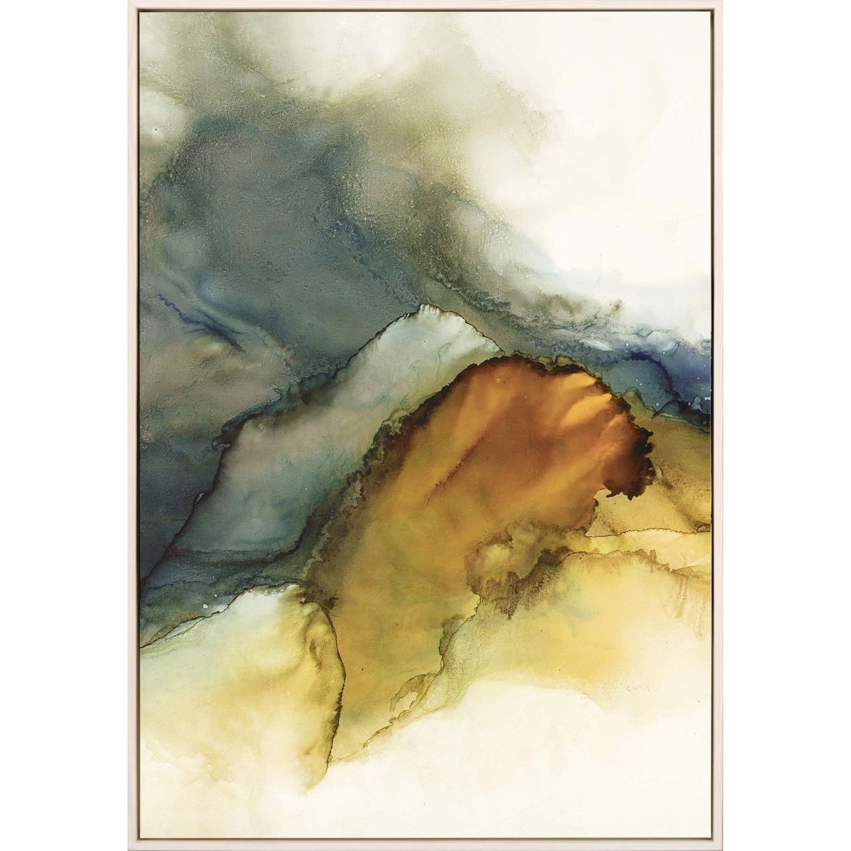 58 x 40 x 3 in. Lambert 1 Canvas White Floater Frame Print Wall Art