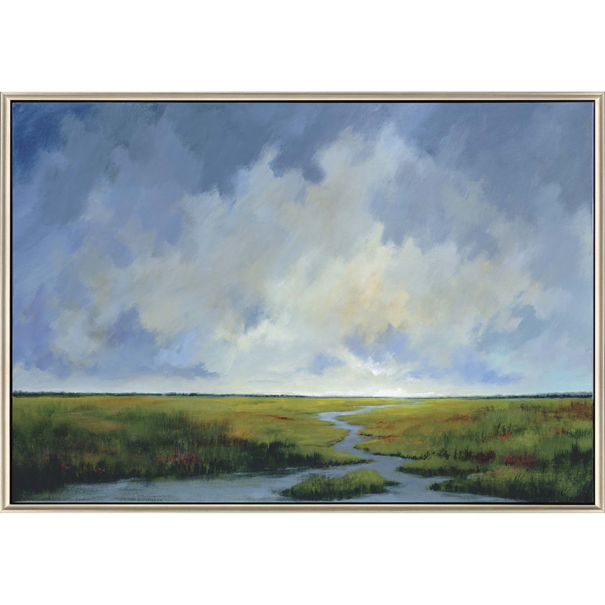 42 x 61 x 3 in. Journey Home Canvas Silver Floater Frame Print Wall Art