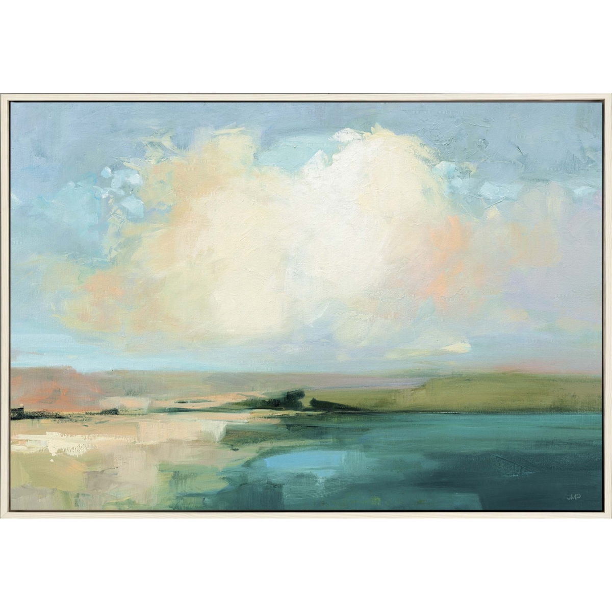36 x 52 x 3 in. Coastal Sky Canvas White Floater Frame Print Wall Art