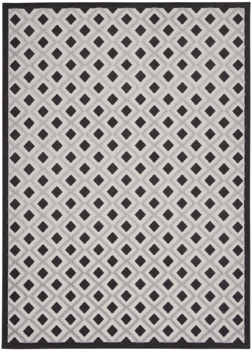 479419 12 x 15 ft. Black & White Gingham Non Skid Indoor & Outdoor Rectangle Area Rug