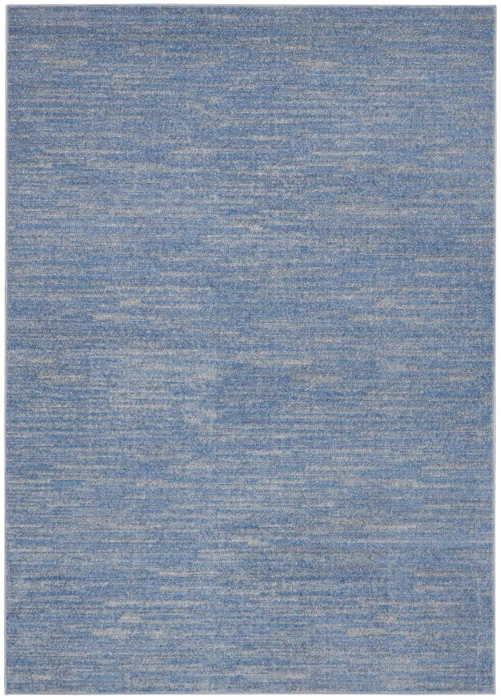 479467 5 x 7 ft. Blue & Gray Striped Non Skid Indoor & Outdoor Rectangle Area Rug