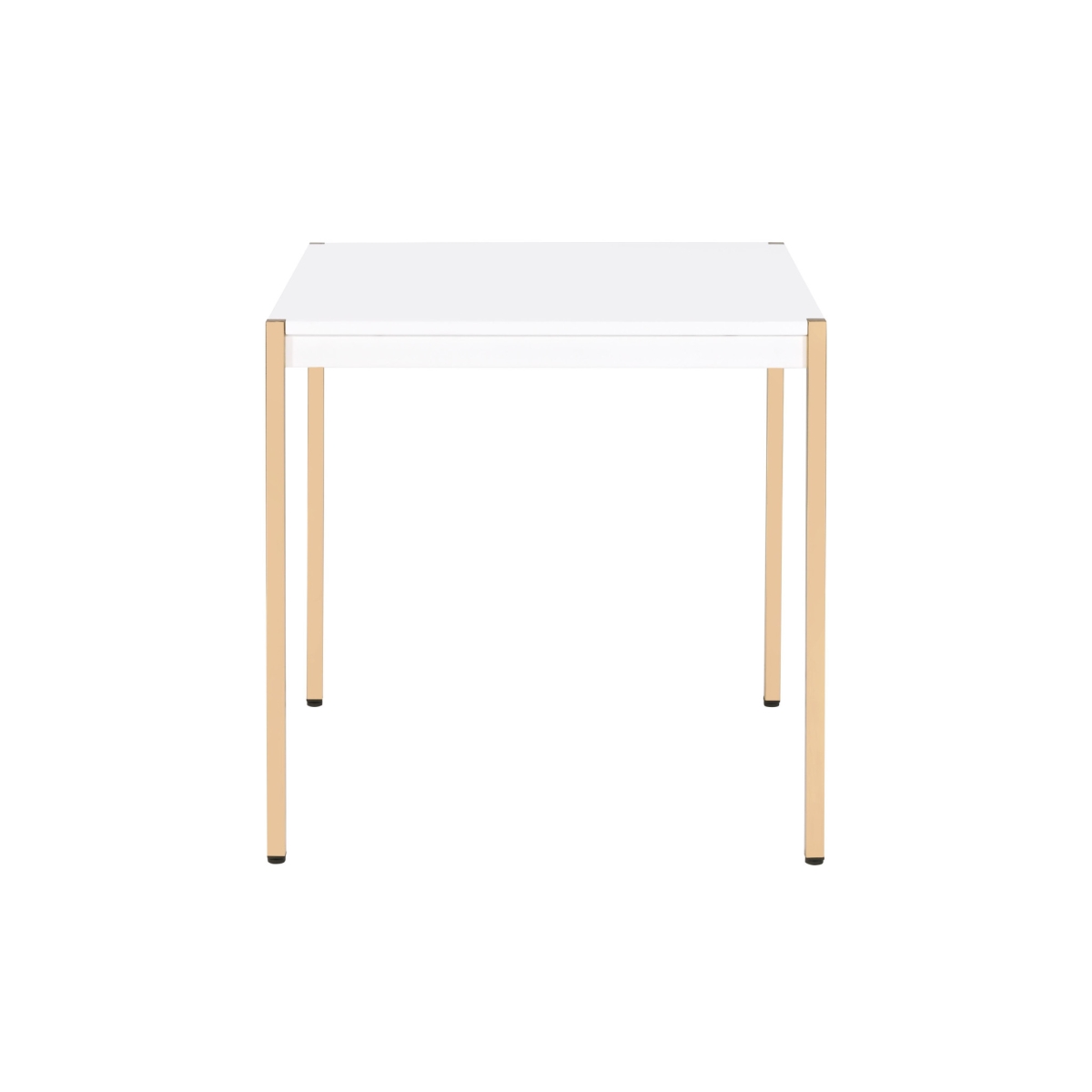 24 x 24 x 24 in. Gold & White Manufactured Wood Square End Table