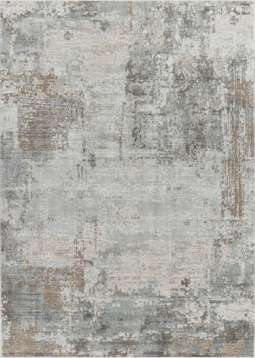5 x 8 ft. Beige Abstract Power Loom Stain Resistant Rectangle Area Rug - Beige - 5 x 8 ft.