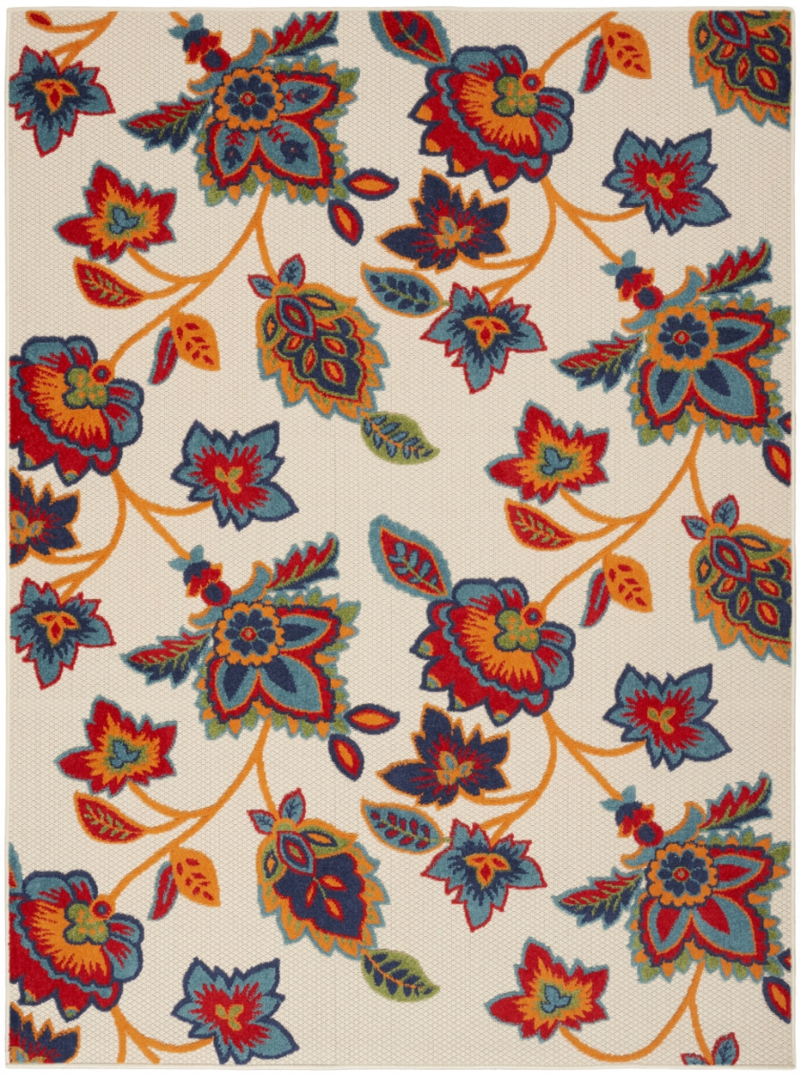 8 x 11 ft. Multicolor Floral Stain Resistant Non Skid Rectangle Area Rug - Multicolor - 8 x 11 ft.