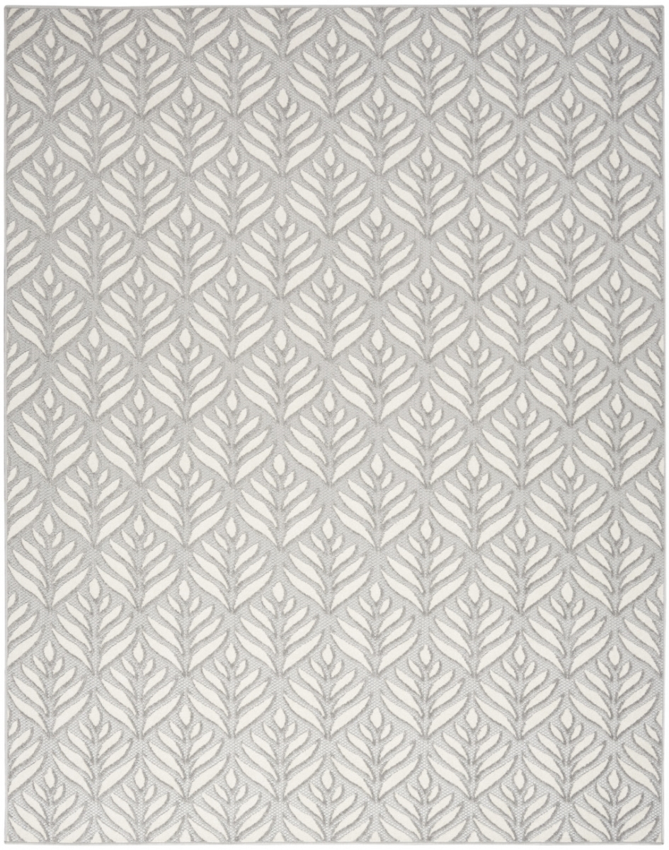505683 5 x 8 ft. Gray Floral Stain Resistant Non Skid Rectangle Area Rug