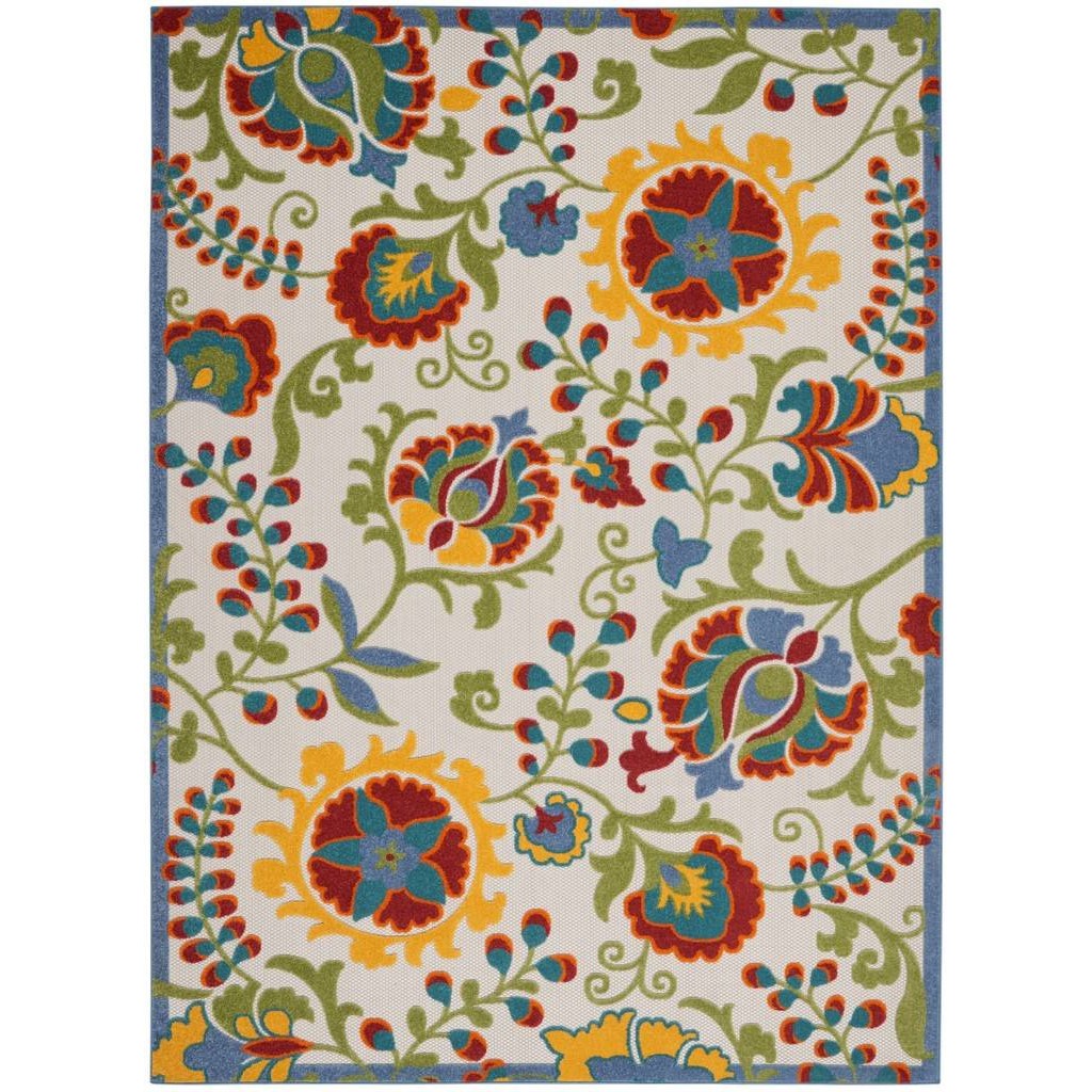 12 x 15 ft. Ivory Toile Non Skid Indoor & Outdoor Rectangle Area Rug