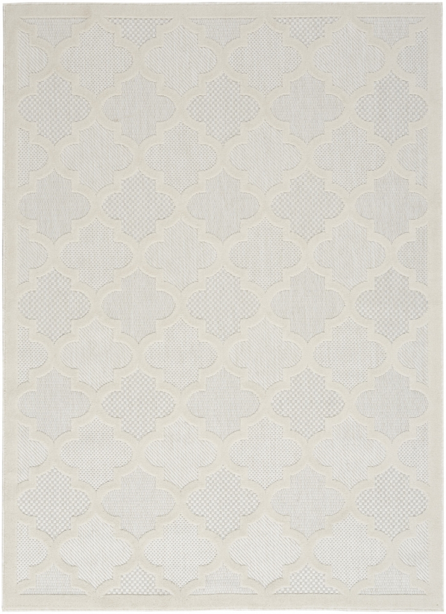 4 x 6 ft. Ivory & White Ikat Indoor & Outdoor Rectangle Area Rug