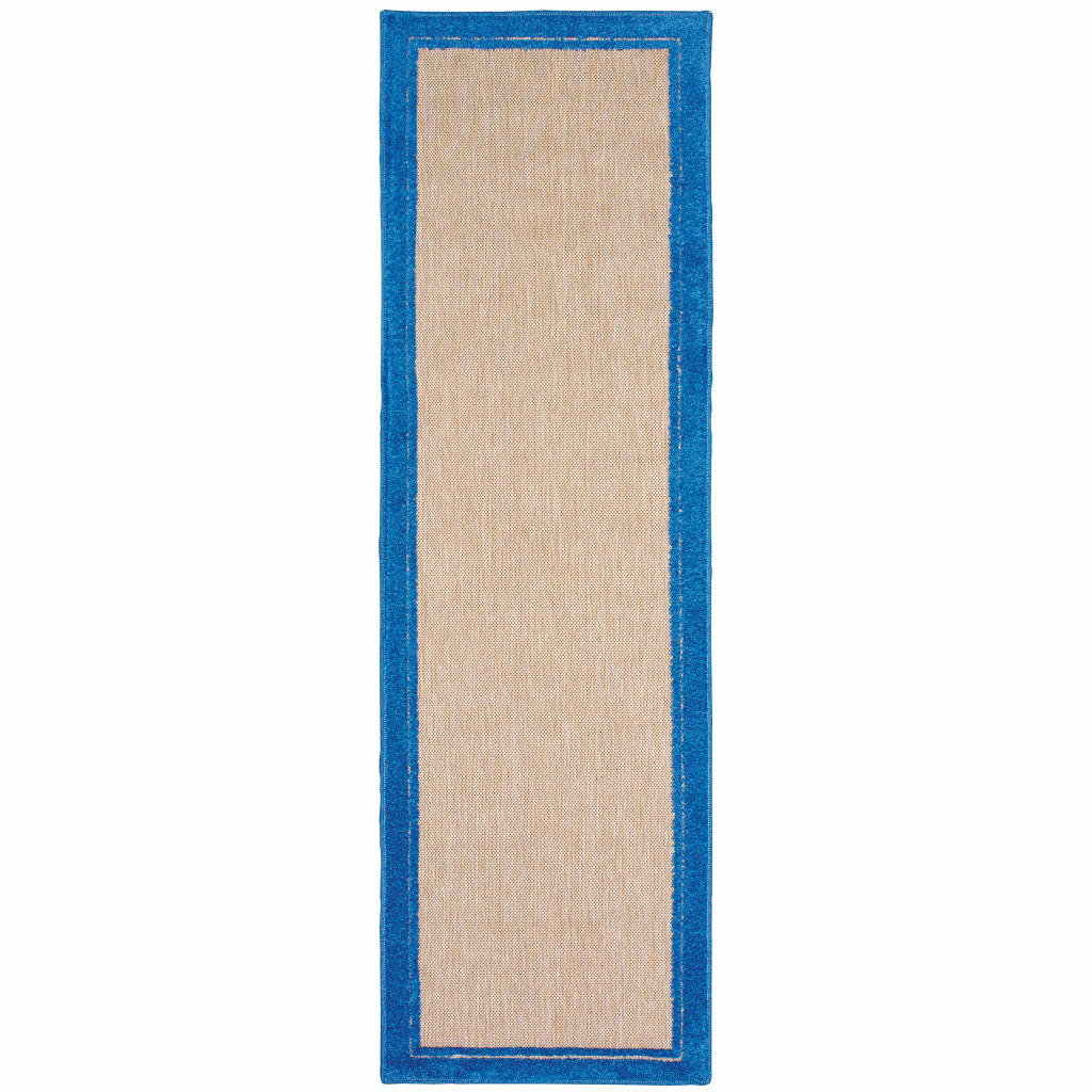 507578 2 x 8 ft. Sand Stain Resistant Indoor & Outdoor Rectangle Area Rug