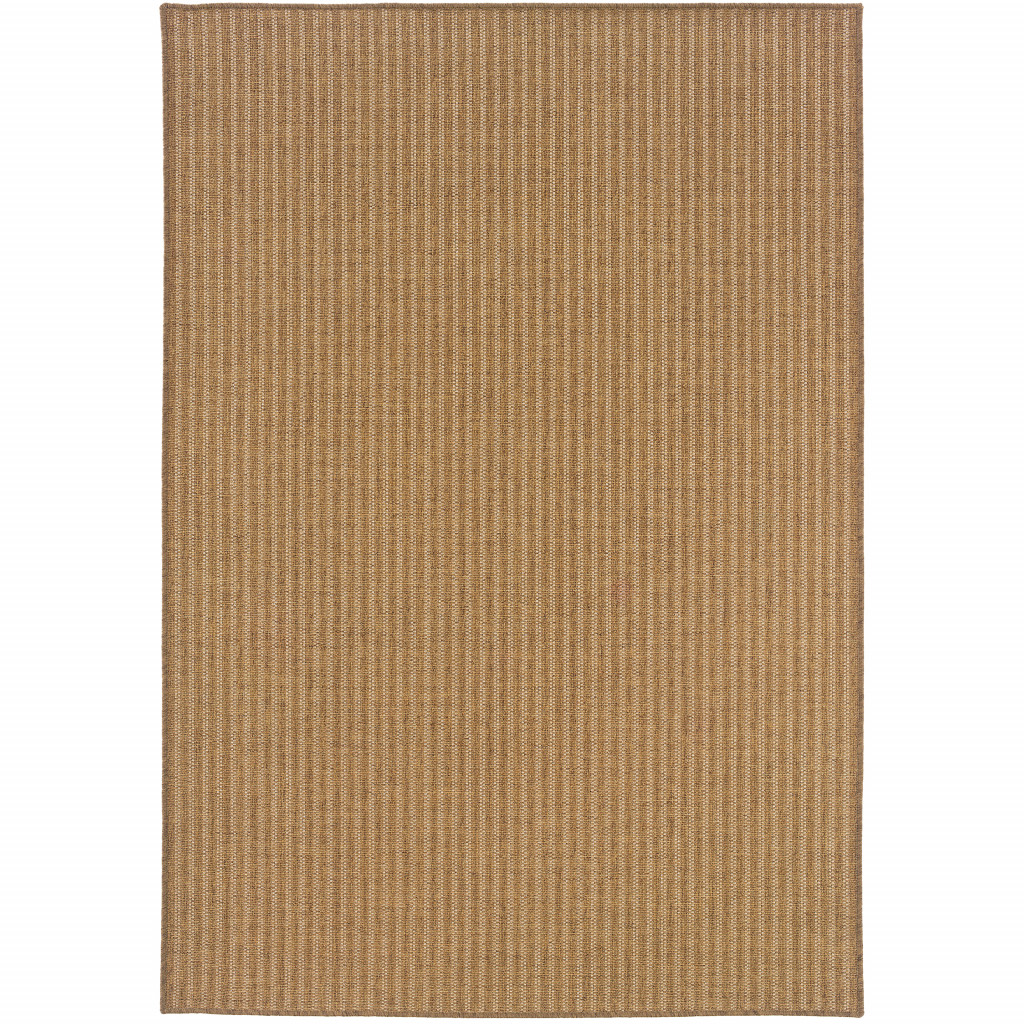2 x 4 ft. Tan Striped Stain Resistant Indoor & Outdoor Rectangle Area Rug - Tan - 2 x 4 ft.