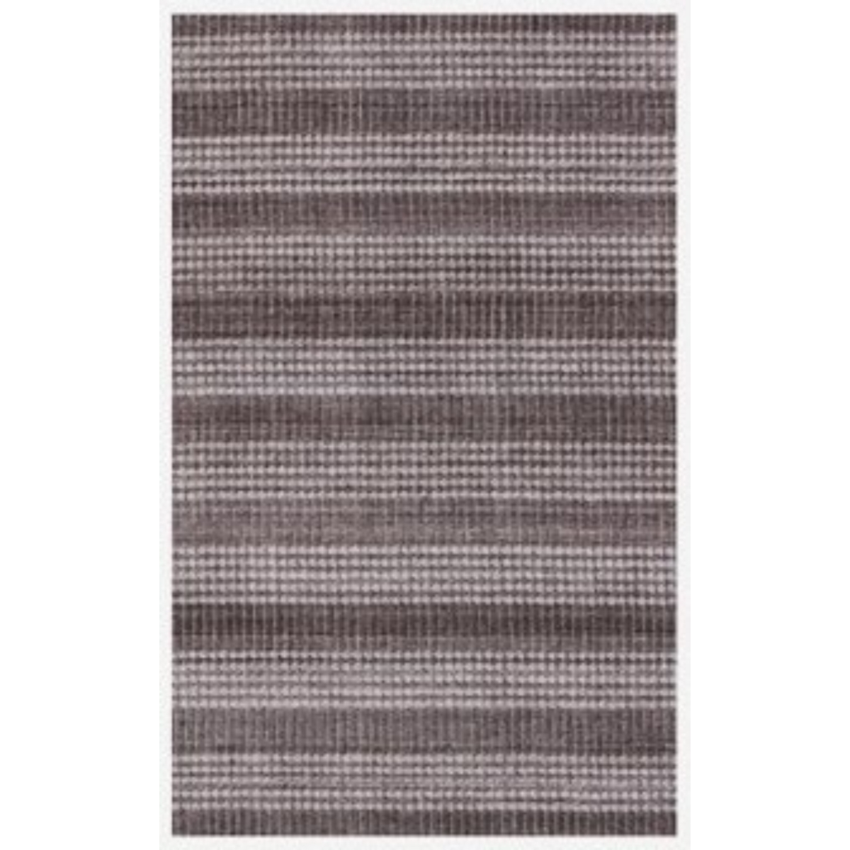 9 x 12 ft. Rust & White Striped Hand Loomed Rectangle Area Rug