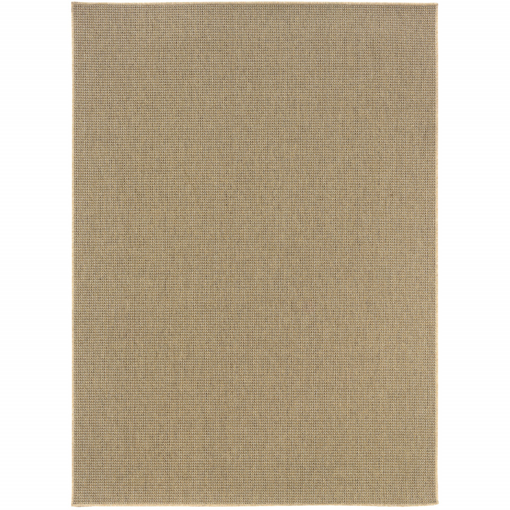 6 x 9 ft. Sand Stain Resistant Indoor & Outdoor Rectangle Area Rug - Beige - 6 x 9 ft.