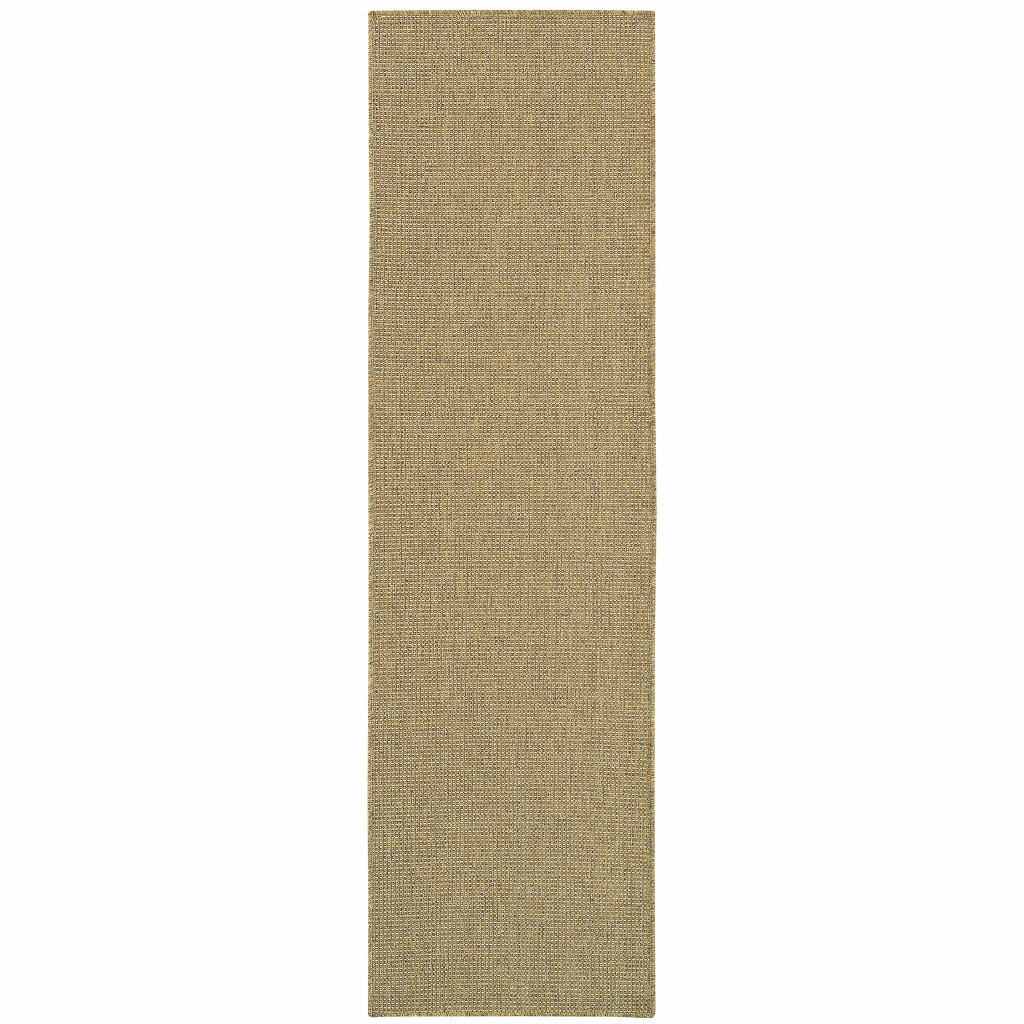 2 x 8 ft. Stain Resistant Indoor & Outdoor Runner Rug, Tan