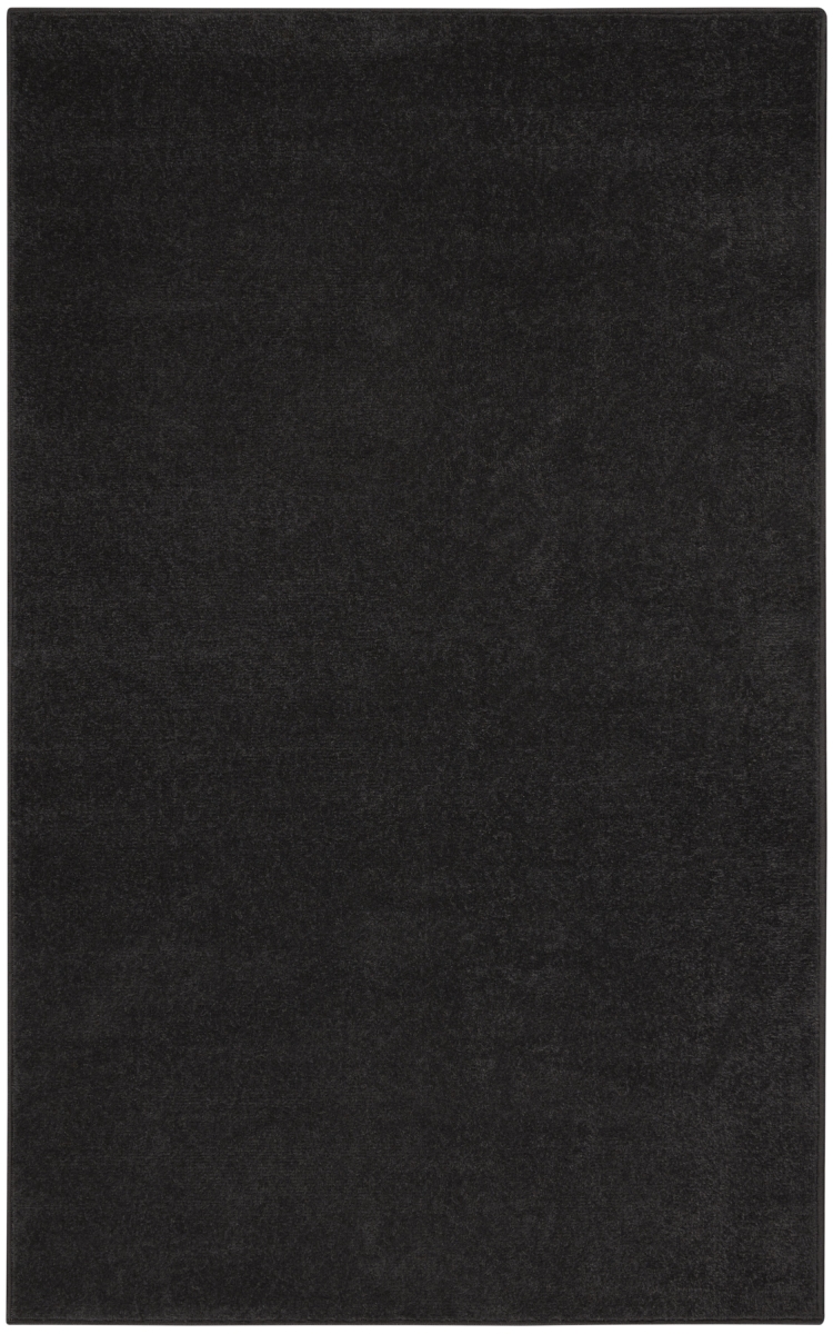 3 x 5 ft. Black Non Skid Indoor & Outdoor Rectangle Area Rug - Black - 3 x 5 ft.