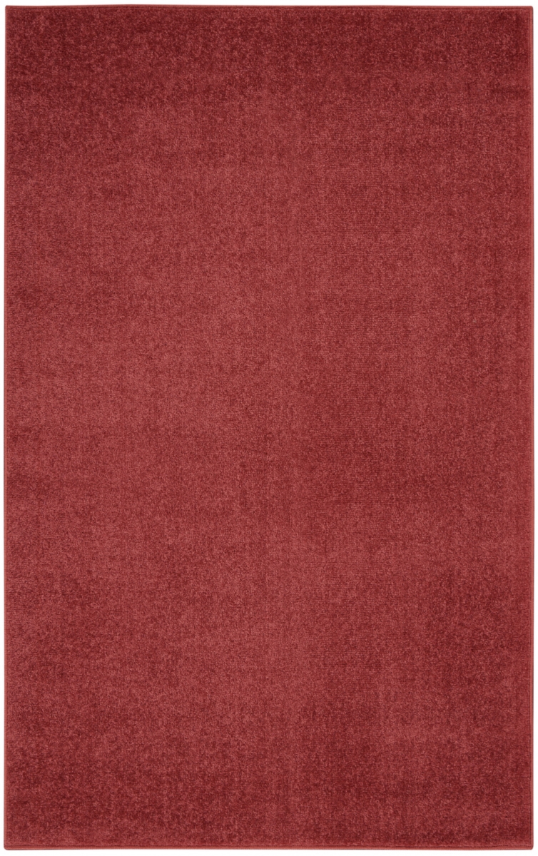 3 x 5 ft. Brick Red Non Skid Indoor & Outdoor Area Rug
