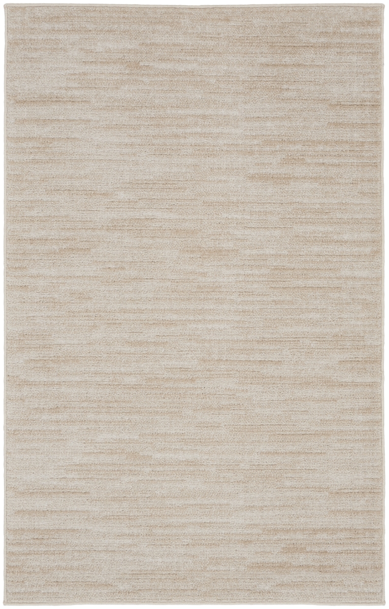 3 x 5 ft. Ivory & Beige Non Skid Indoor & Outdoor Rectangle Area Rug - Beige and Ivory - 3 x 5 ft.