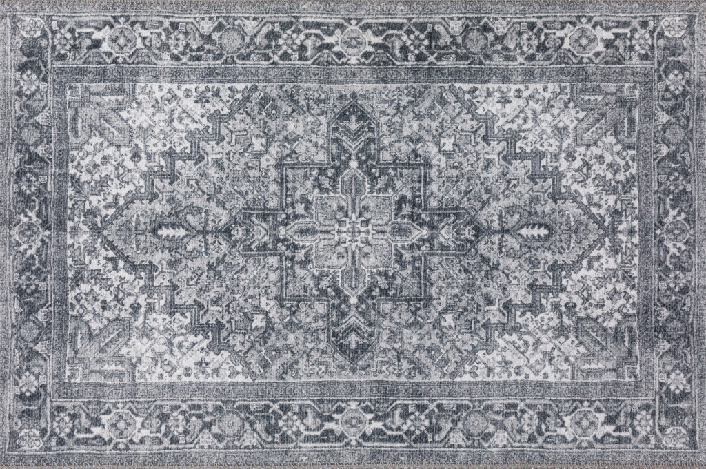 Picture of HomeRoots 493085 2 x 3 ft. Oriental Distressed Non Skid Area Rug&#44; Gray