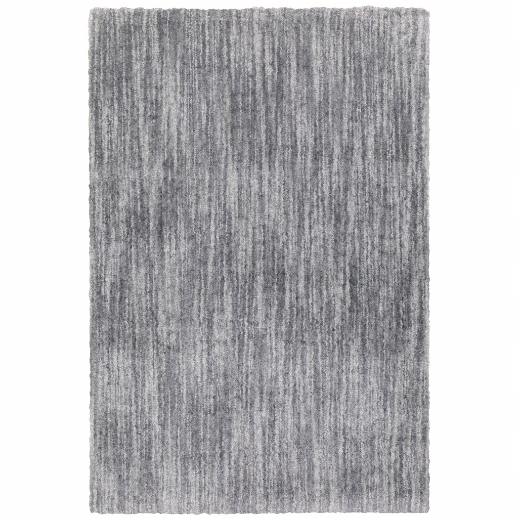 Picture of HomeRoots 507842 10 x 13 ft. Gray Shag Power Loom Stain Resistant Rectangle Area Rug