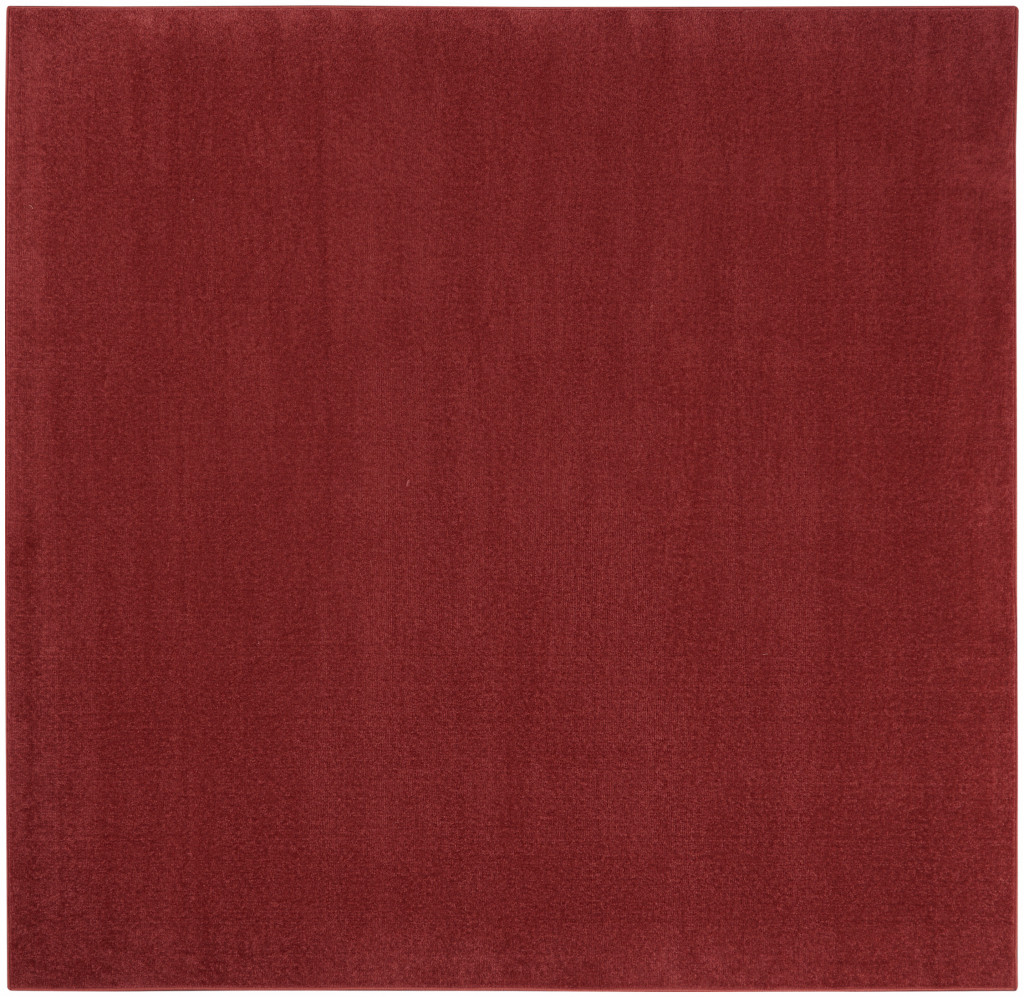 479481 7 x 7 ft. Brick Red Non Skid Indoor & Outdoor Square Area Rug