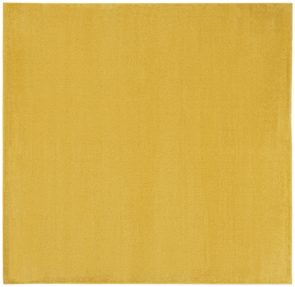 479637 7 x 7 ft. Yellow Non Skid Indoor & Outdoor Square Area Rug