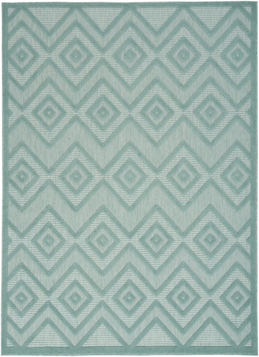479649 5 x 7 ft. Aqua & Teal Argyle Indoor & Outdoor Rectangle Area Rug