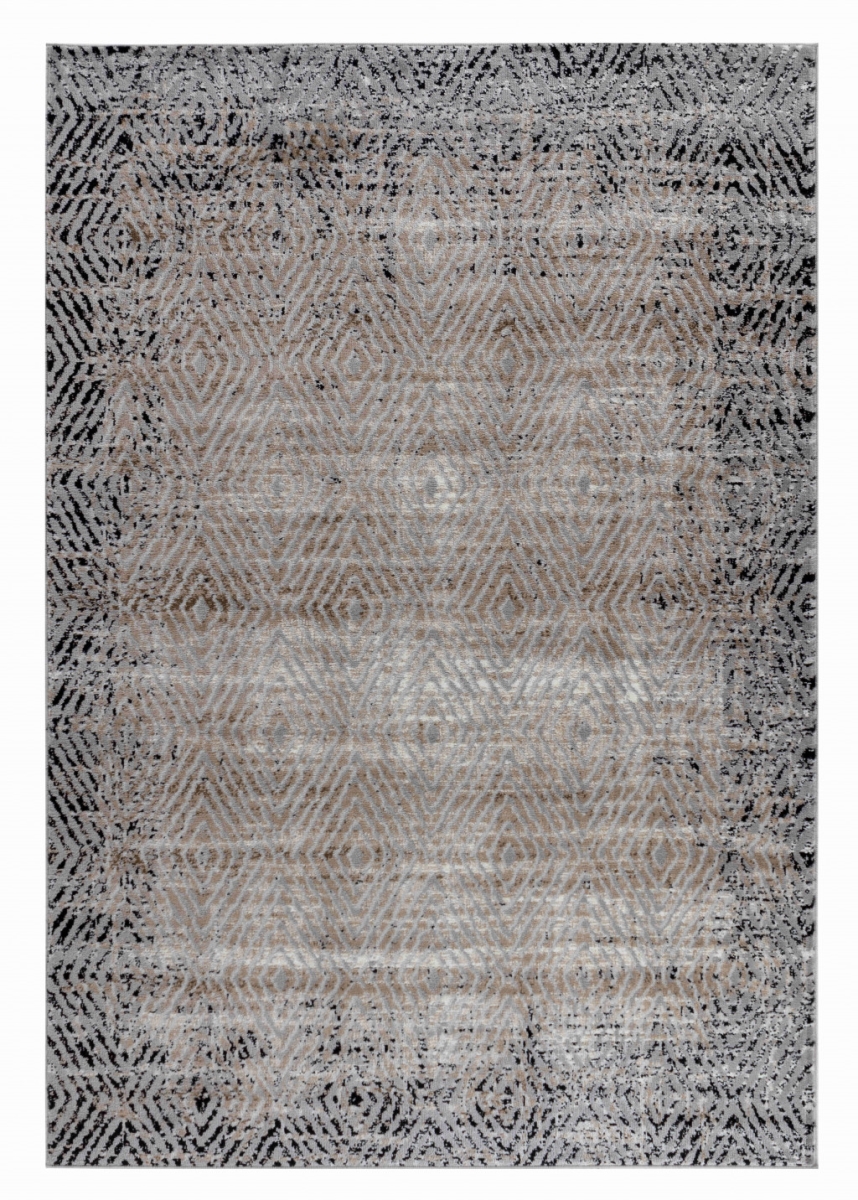 506648 7 x 10 ft. Brown Geometric Rectangle Area Rug