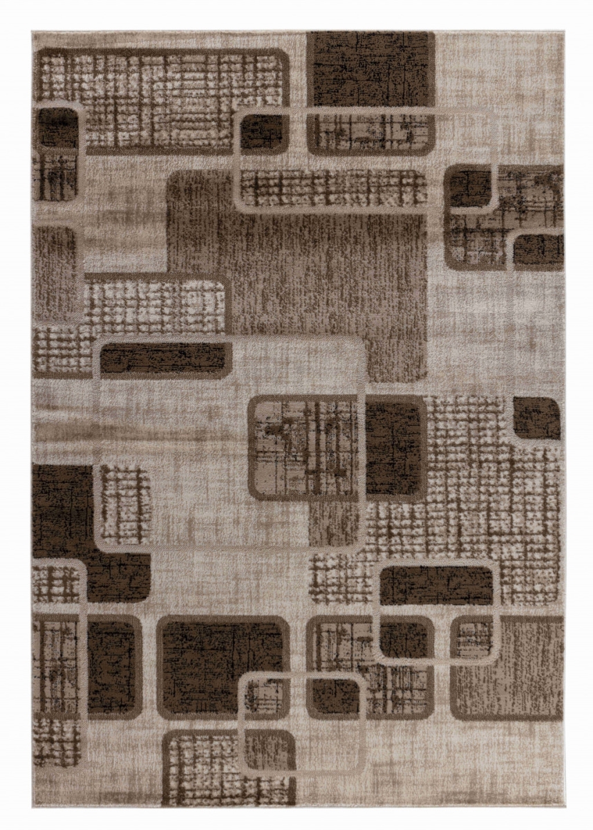 506661 8 x 11 ft. Brown Geometric Rectangle Area Rug