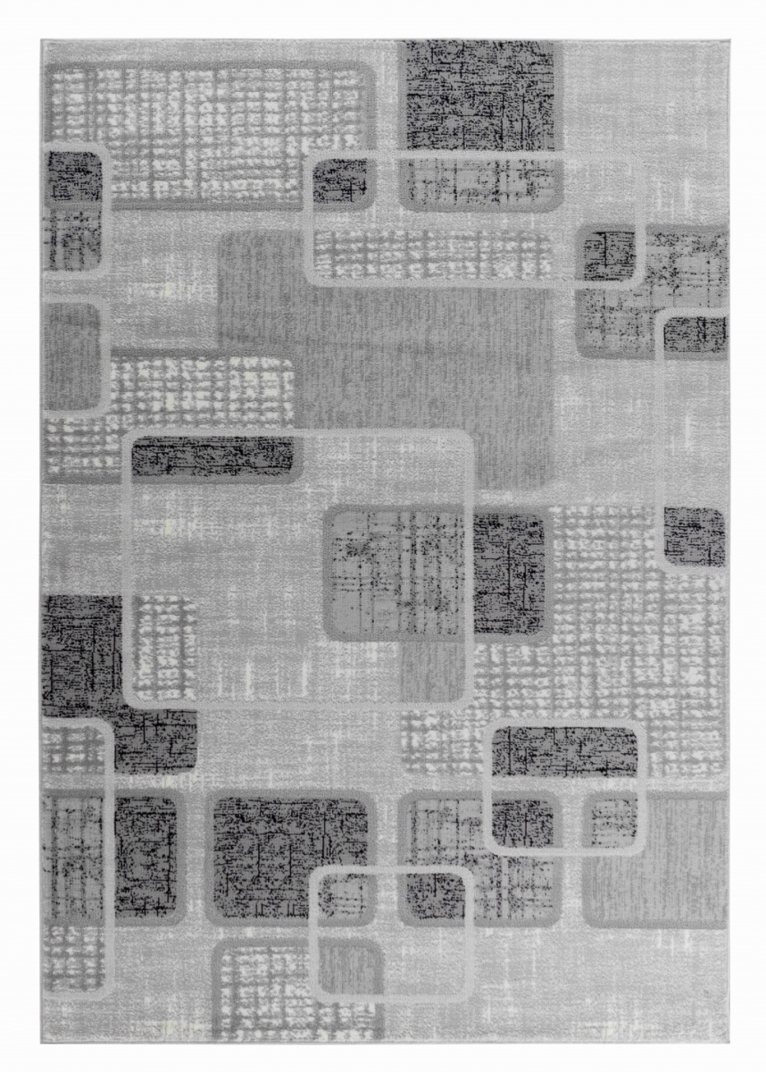 506662 4 x 6 ft. Gray Geometric Rectangle Area Rug