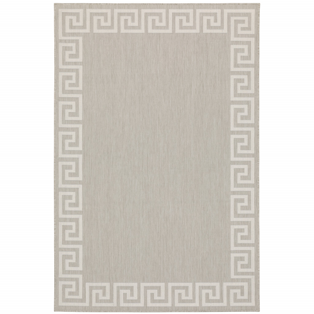 507789 5 x 7 ft. Gray Stain Resistant Indoor & Outdoor Rectangle Area Rug