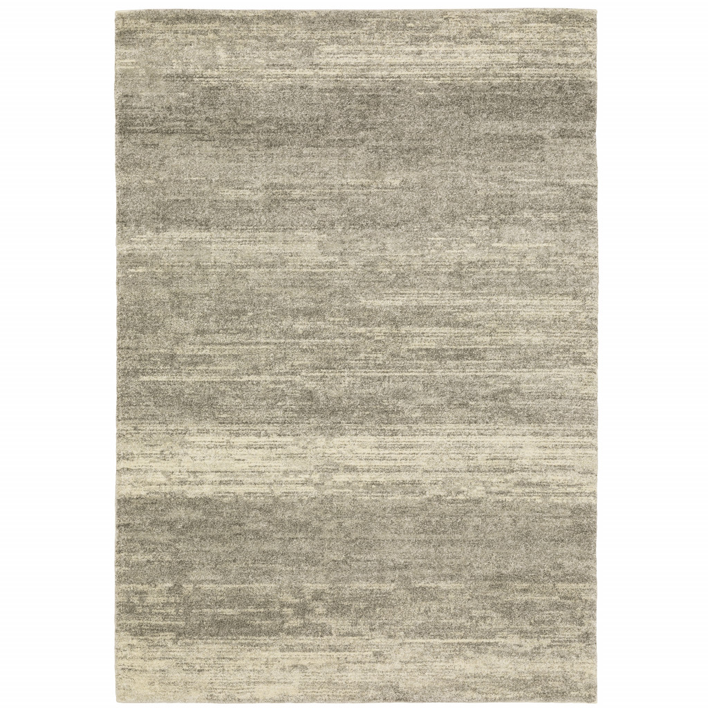 508317 6 x 9 ft. Gray Beige & Tan Abstract Power Loom Stain Resistant Rectangle Area Rug