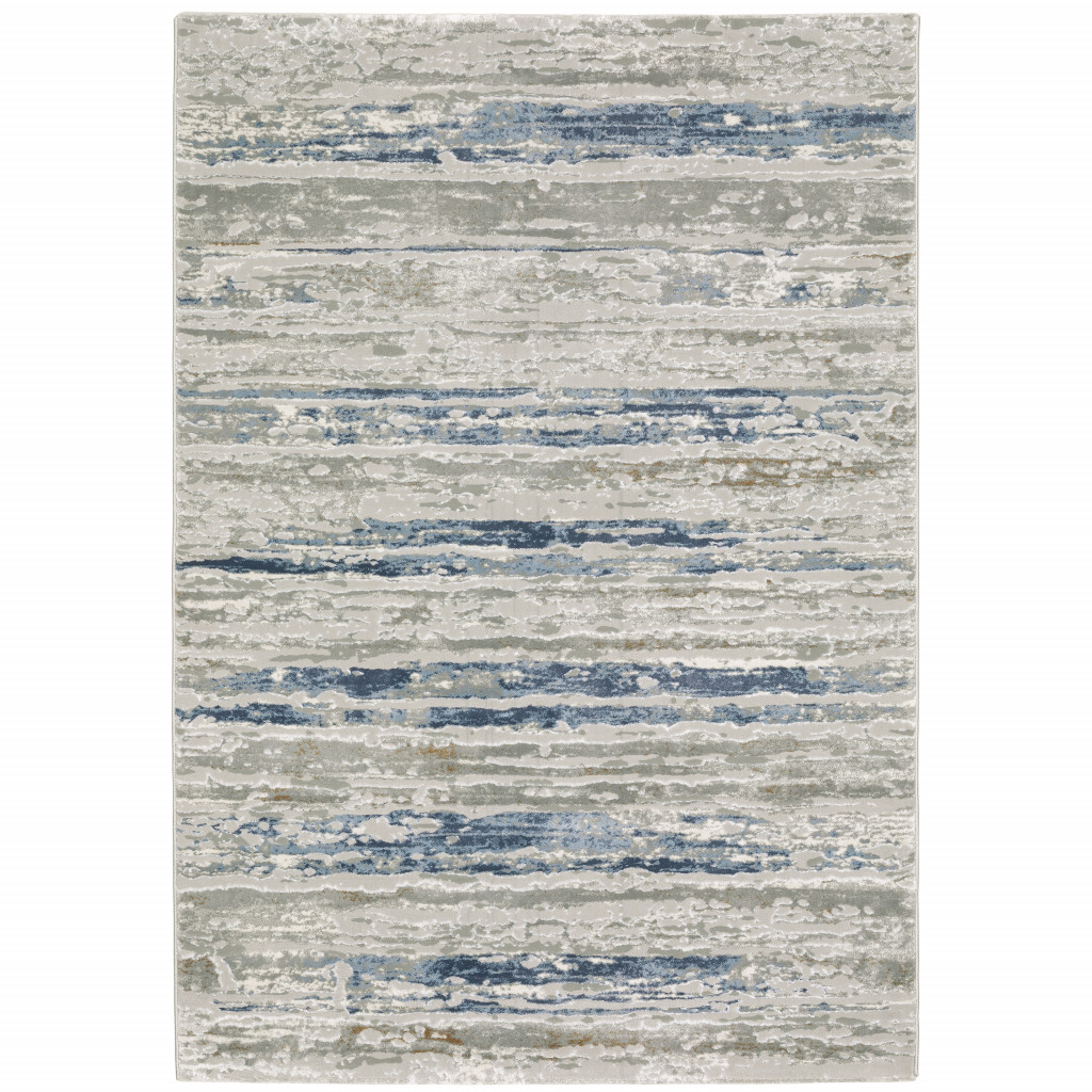 508779 3 x 5 ft. Abstract Power Loom Machine Made Stain Resistant Rectangle Area Rug, Multi Color