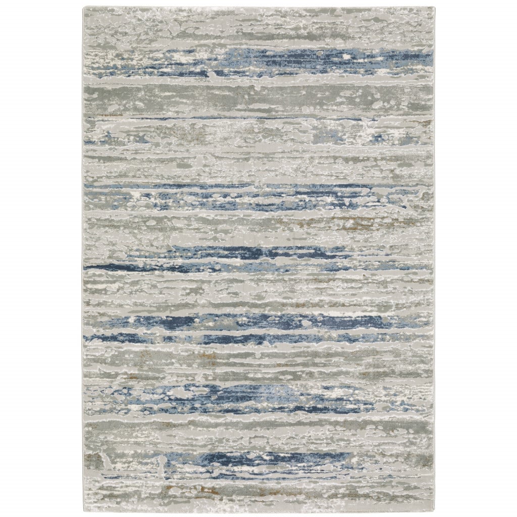 508780 5 x 8 ft. Abstract Power Loom Machine Made Stain Resistant Rectangle Area Rug, Multi Color