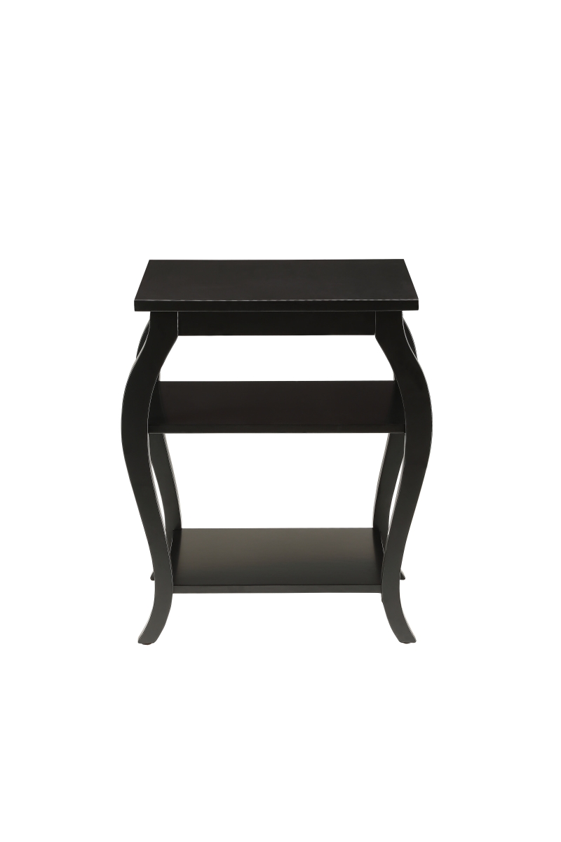 286309 23 x 20 x 18 in. MDF, Solid Wood Leg Black End Table