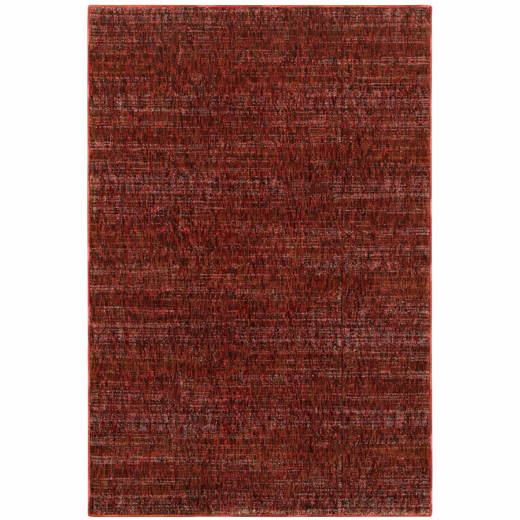 9 x 12 ft. Red Gray Deep & Charcoal Power Loom Stain Resistant Rectangle Area Rug