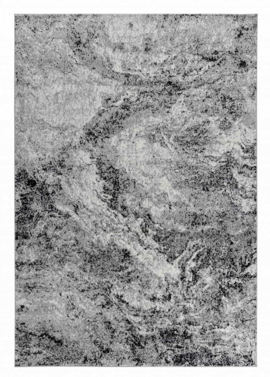 510929 2 x 13 ft. Gray Abstract Rectangle Area Rug