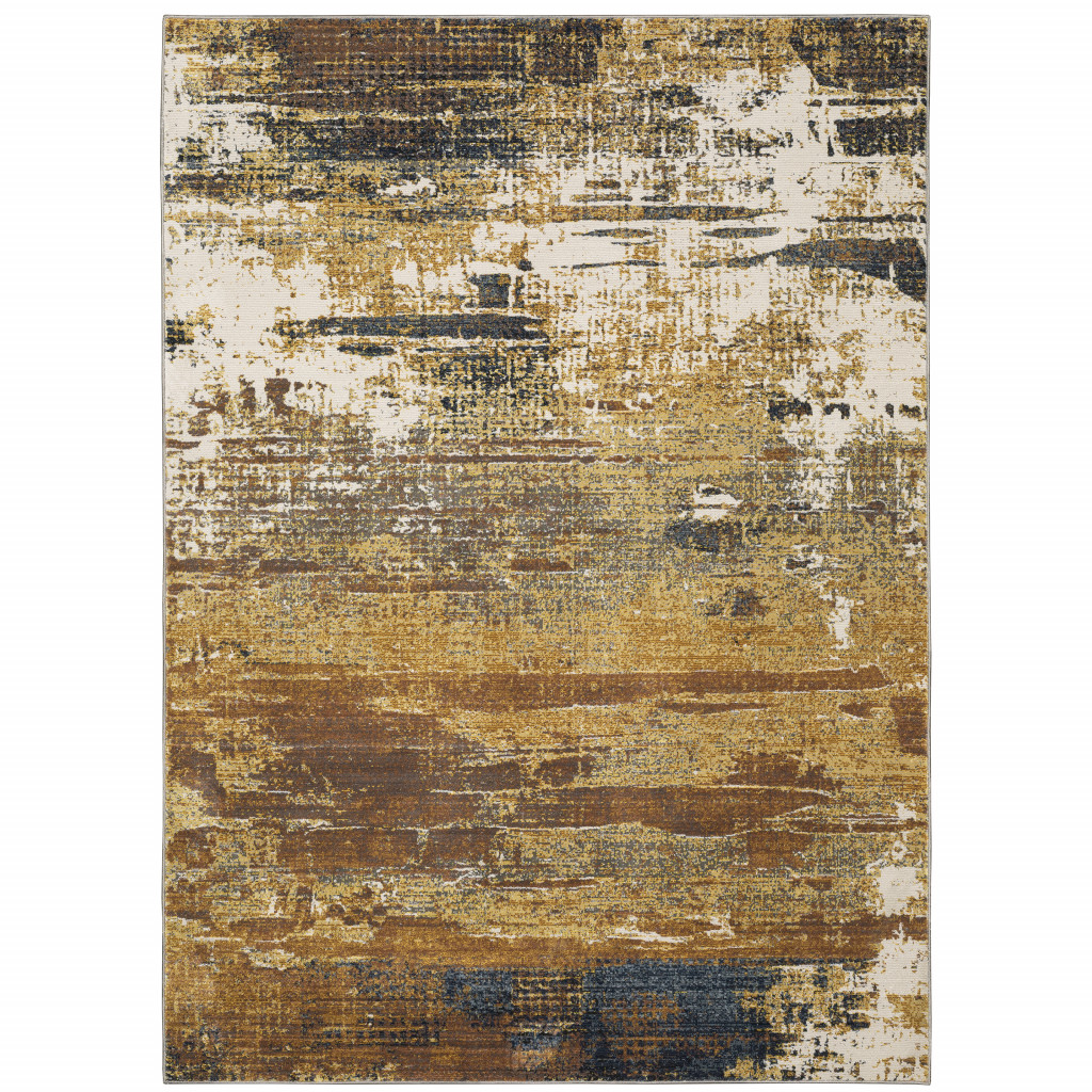 10 x 13 ft. Abstract Machine Made Power Loom Stain Resistant Rectangle Area Rug, Multi Color