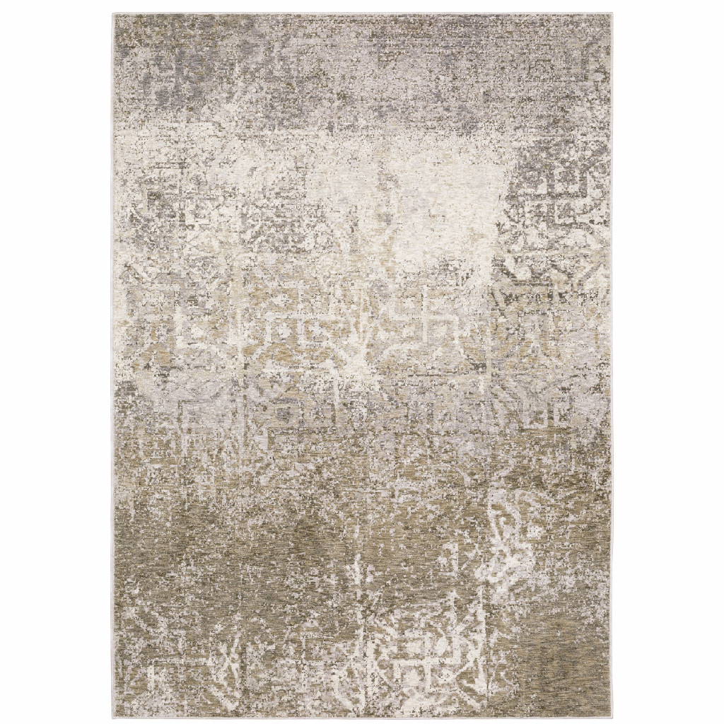 5 x 8 ft. Abstract Power Loom Stain Resistant Rectangle Area Rug - Multicolor